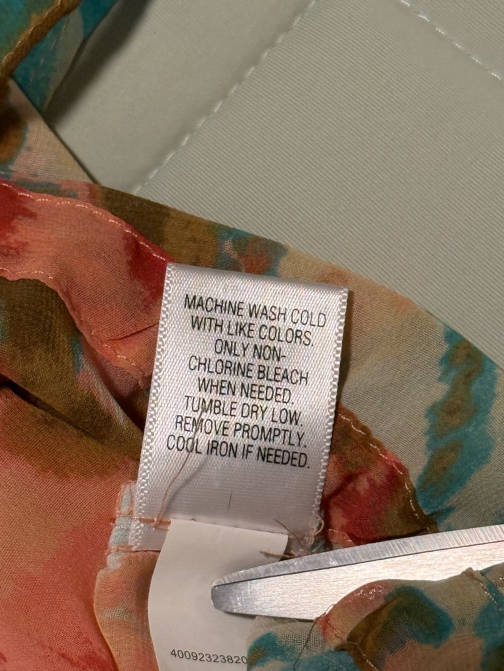 Apt. 9 Turquoise Multi Floral Tie-Front Sheer Blouse - Picture 13 of 15